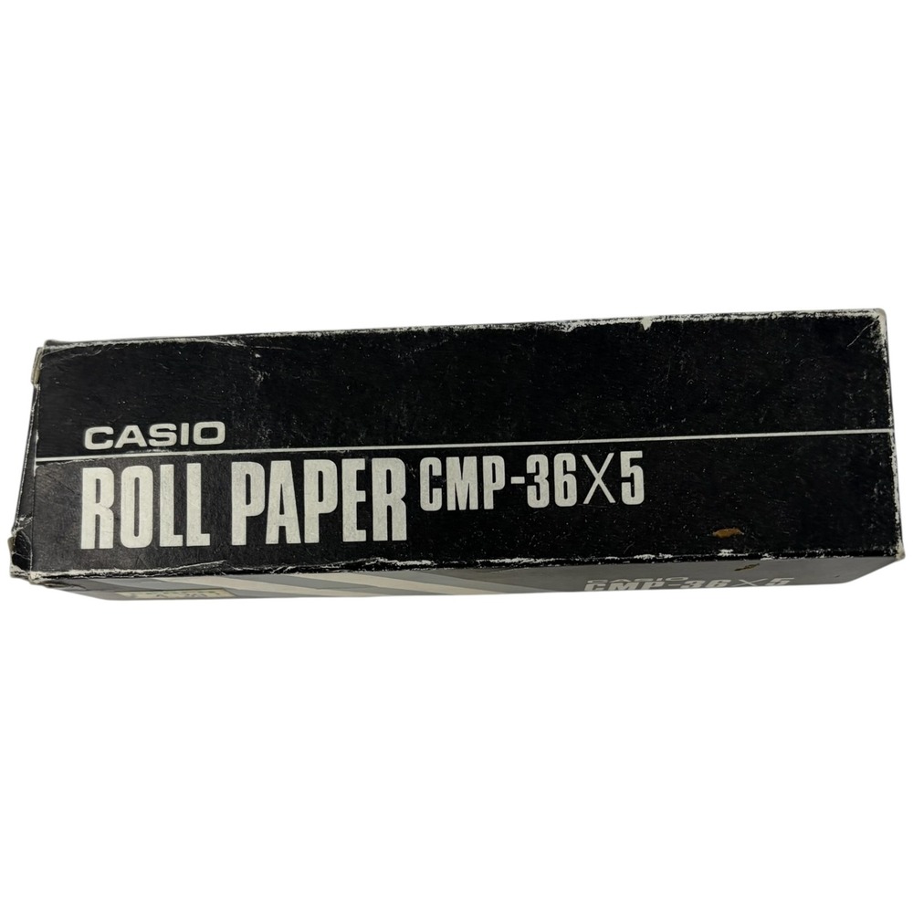 Vintage Casio CMP-36X5 Calculator Roll Paper 5 Rolls NOS Made in Japan Box